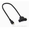 Panel Mount Micro USB Cable